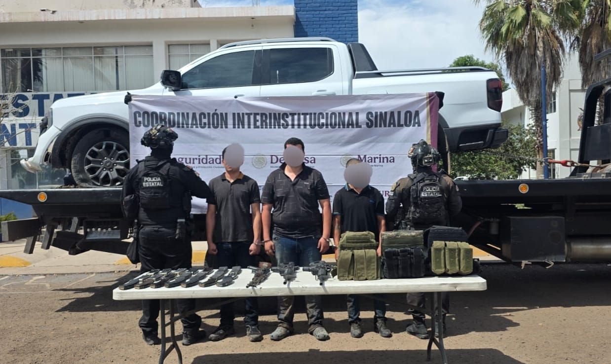 Persiguen y detienen a tres hombres fuertemente armados en inmediaciones de La Primavera