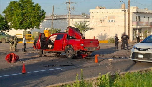 Choque por alcance deja tres personas fallecidas y dos lesionadas en “La Costerita”, en Culiacán