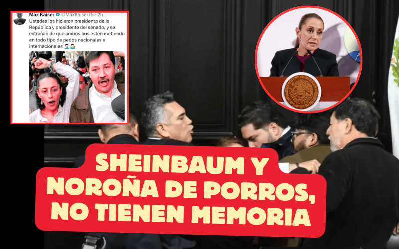Hipocresía presidencial: Sheinbaum tacha de porro a Moreno, aunque ella y Noroña fueron porros en la UNAM