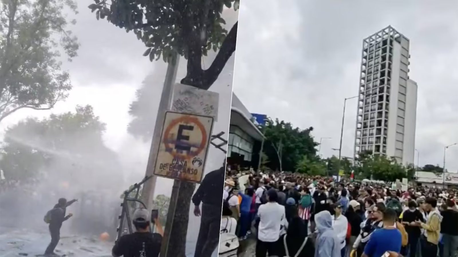 rotesta por agua contaminada en Guadalajara escala a enfrentamientos frente a Casa Jalisco